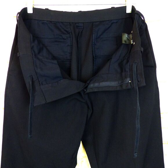 Uniqlo Pants Mens L 33-36 Navy Ezy Ankle Length Wool-Like Trouser Peppy 45149 - Picture 9 of 12